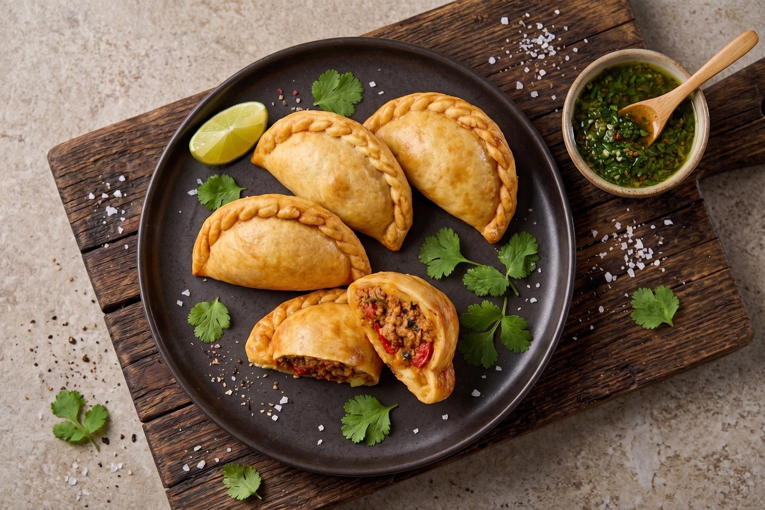 Classic Chimichurri with empanadas